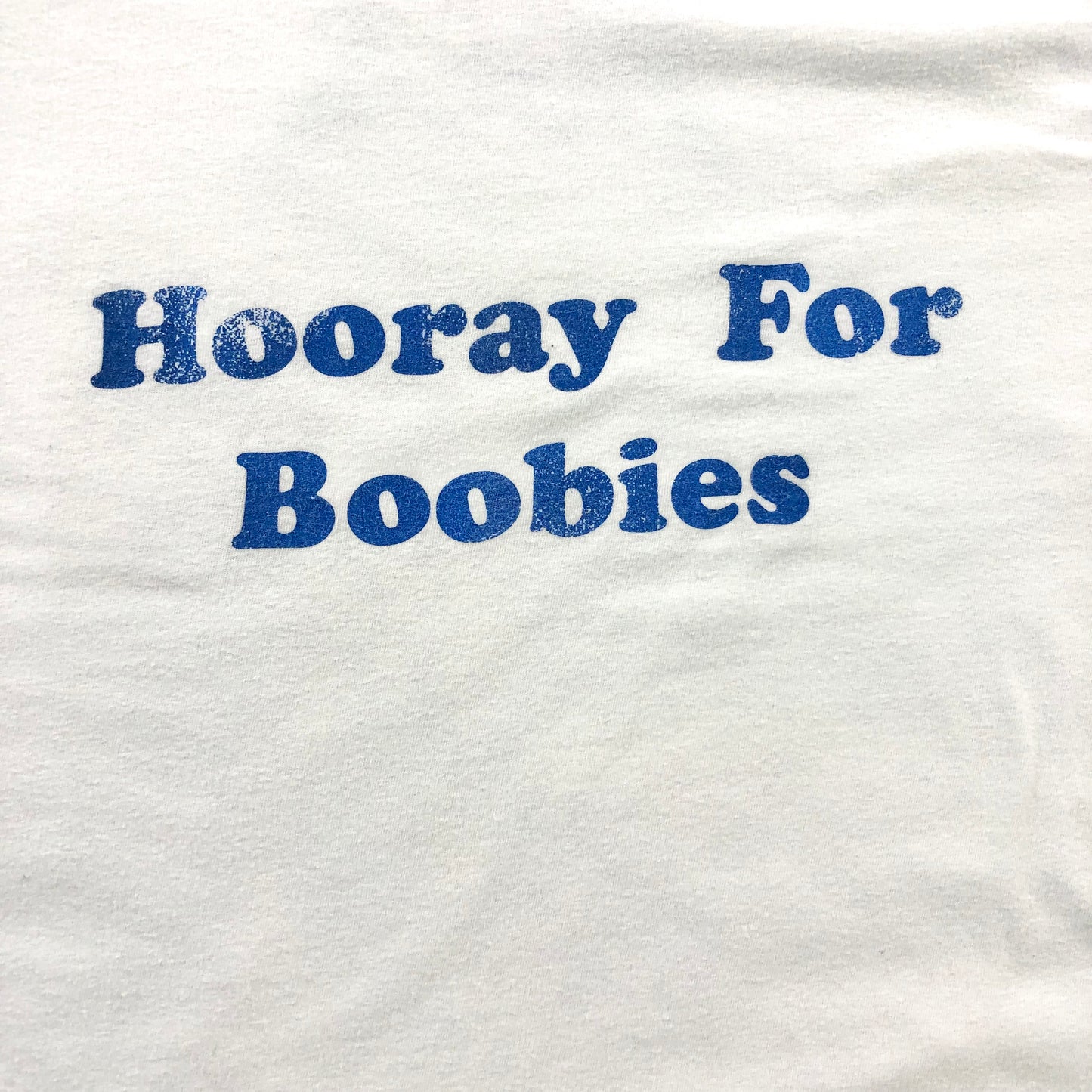 Vintage Rock Of Ages Hooray For Boobies Ringer T Shirt XL