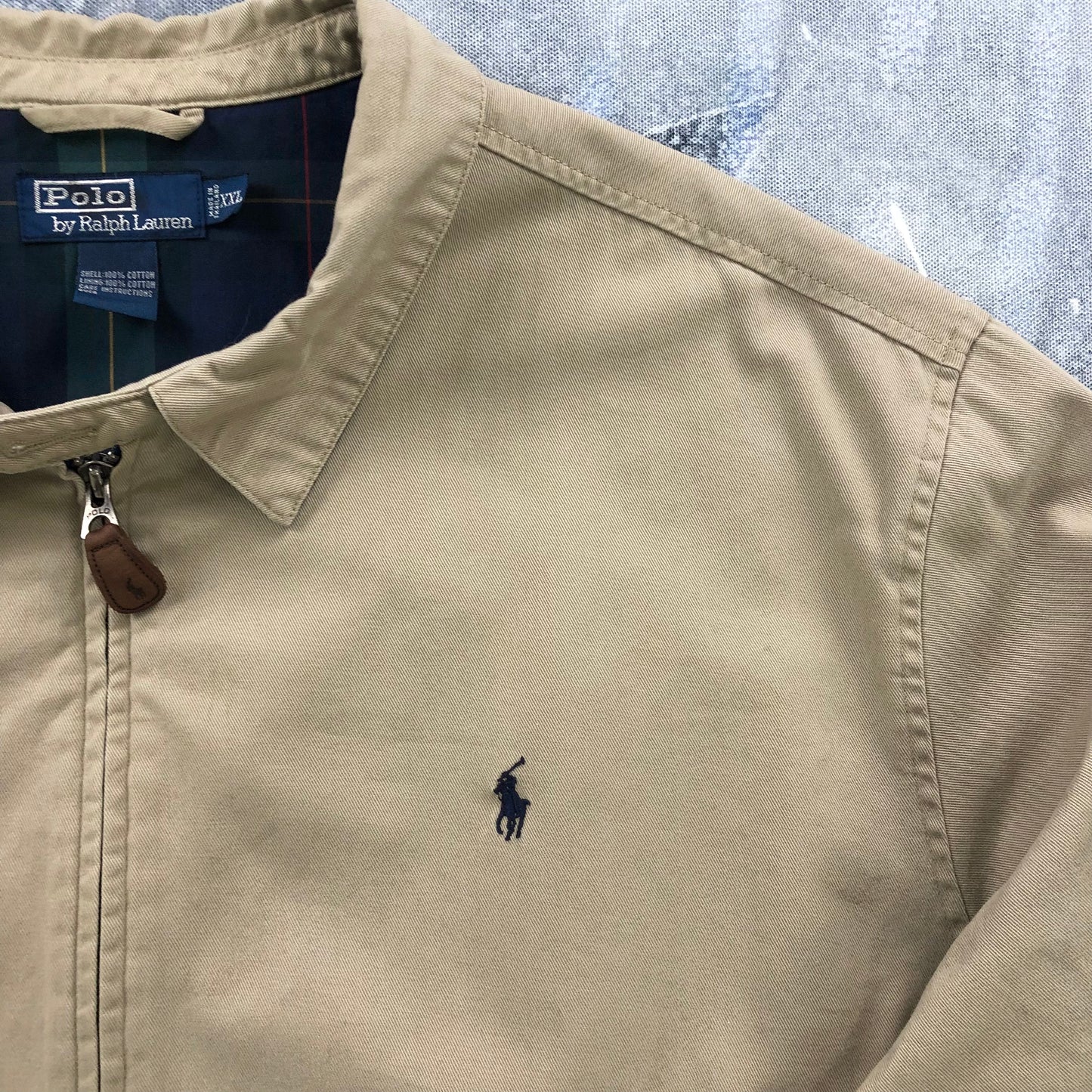Vintage Polo Ralph Lauren Plaid Lined Harrington Zip Jacket XXL