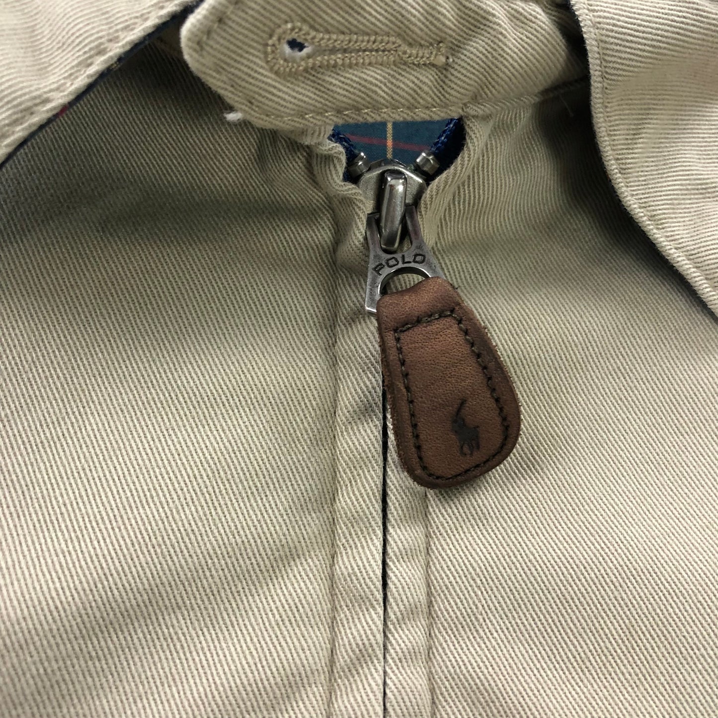 Vintage Polo Ralph Lauren Plaid Lined Harrington Zip Jacket XXL