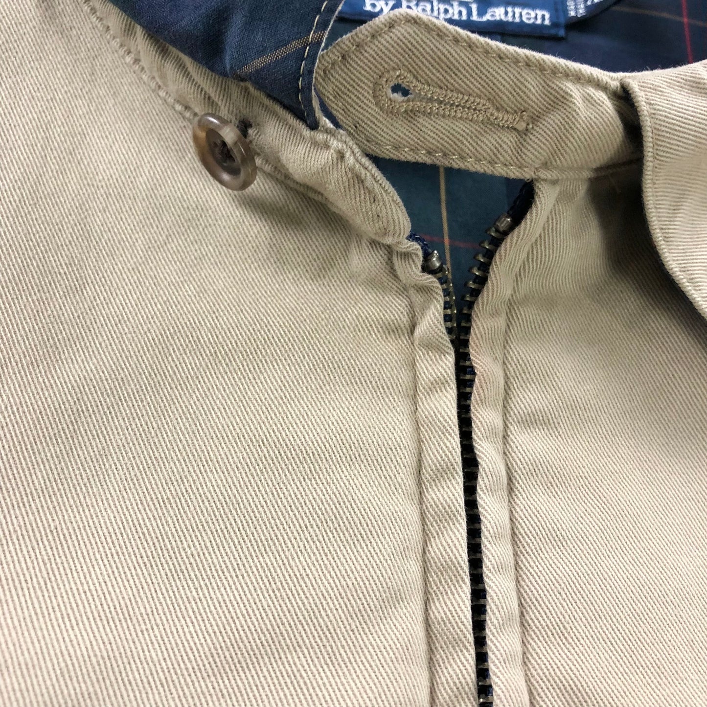 Vintage Polo Ralph Lauren Plaid Lined Harrington Zip Jacket XXL