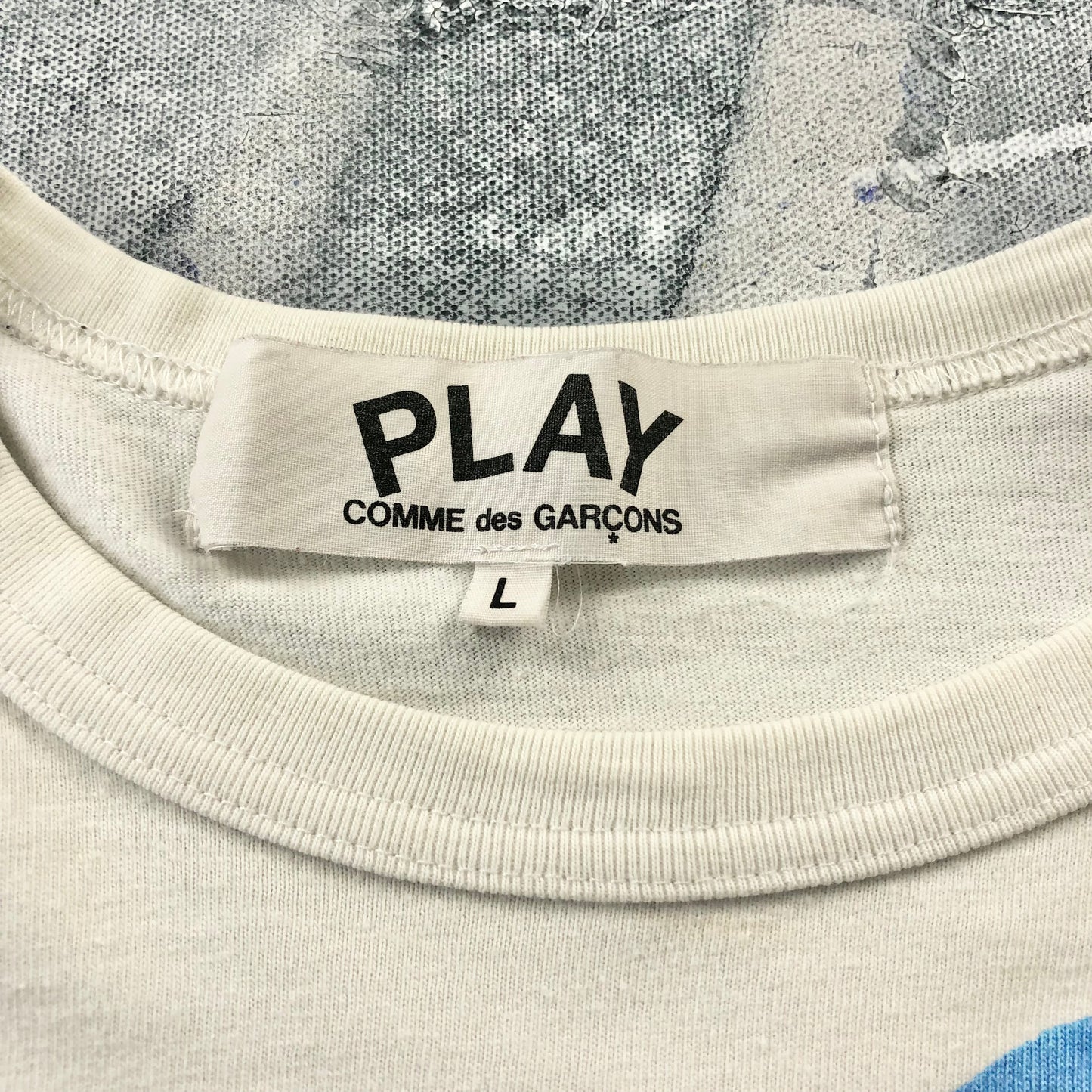 Vintage Comme Des Garcons Play Double Heart T Shirt L