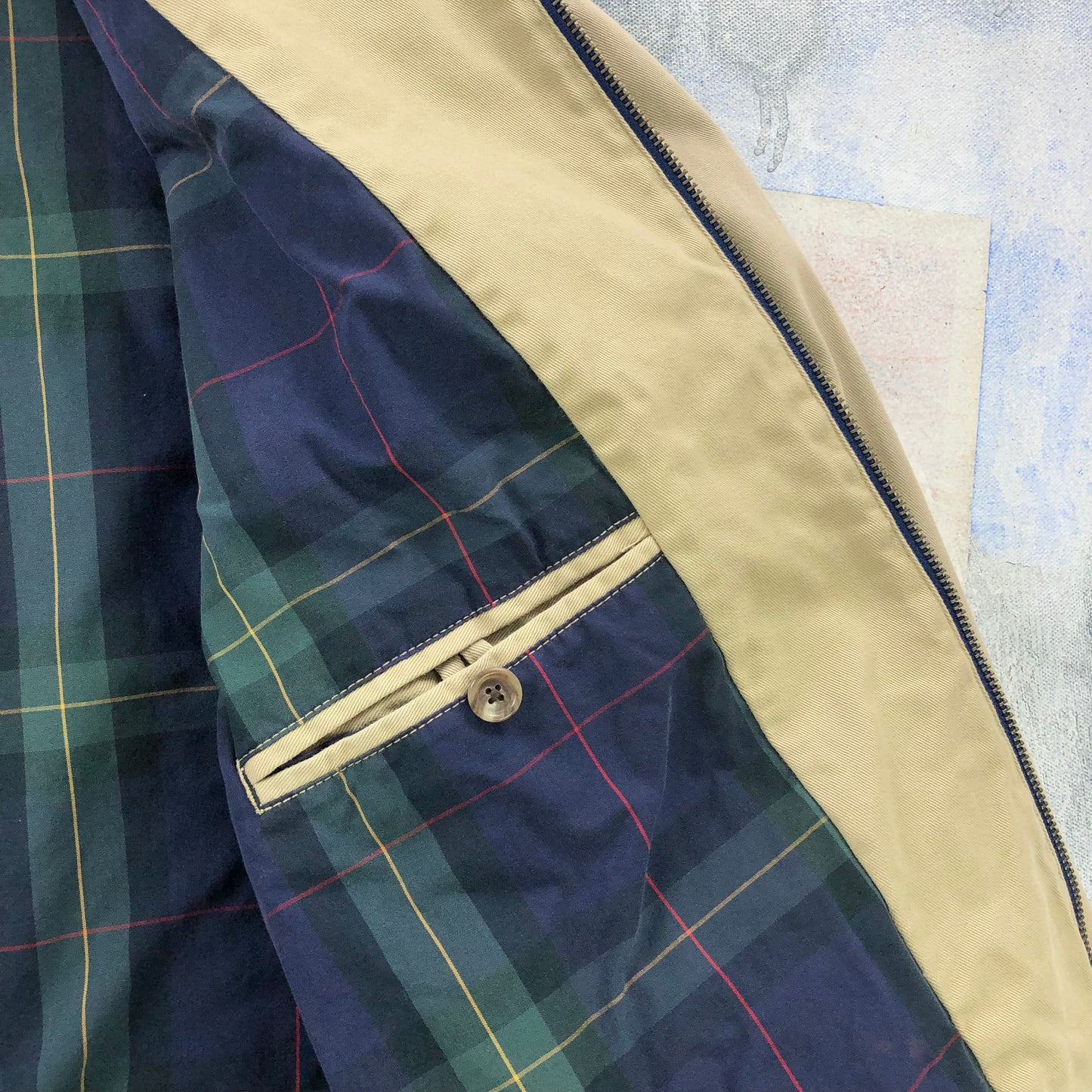 Vintage Polo Ralph Lauren Plaid Lined Harrington Zip Jacket XXL