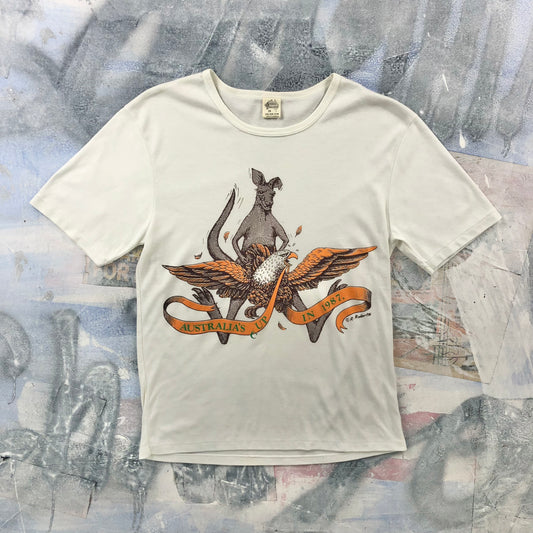 Vintage 80s Australias Up In 1987 Kangaroo Eagle T Shirt M