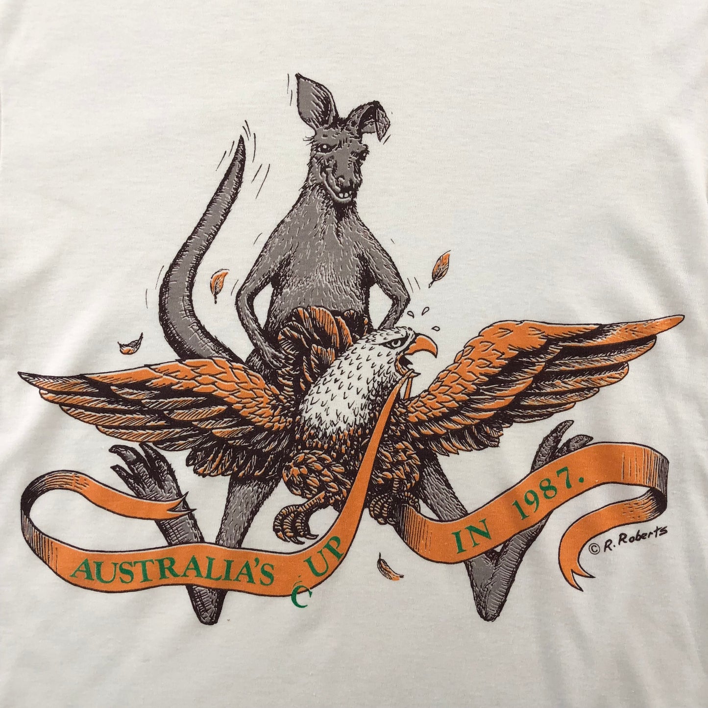 Vintage 80s Australias Up In 1987 Kangaroo Eagle T Shirt M