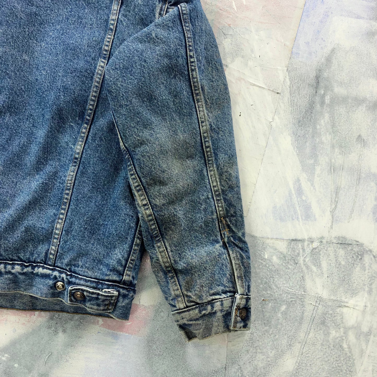 Vintage USA 80s Levis Sherpa Lined Denim Button Jacket M