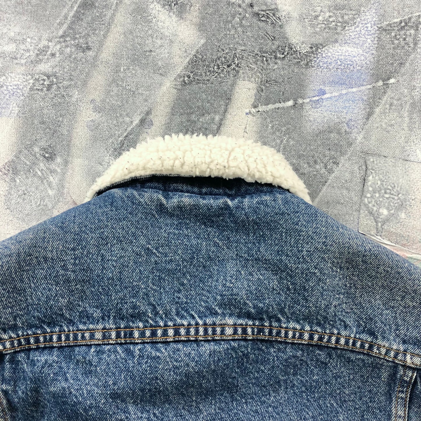 Vintage USA 80s Levis Sherpa Lined Denim Button Jacket M