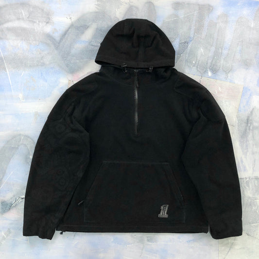 Vintage Harley Davidson Motorcycle Skull Faces Number One Heavyweight Quarter Zip Hooded Sweatshirt XL