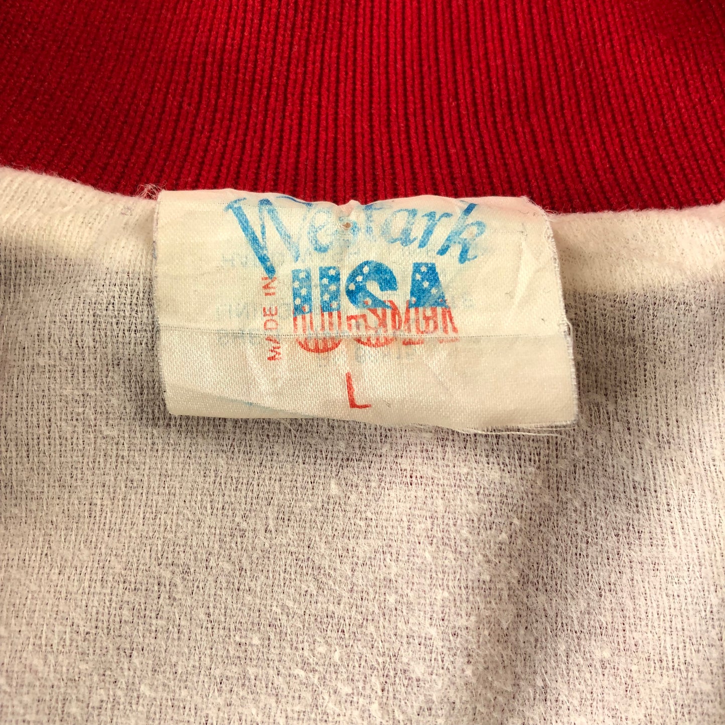 Vintage 80s USA Chevrolet The Heart Beat Of America Satin Bomber Blanket Lined Button Jacket L