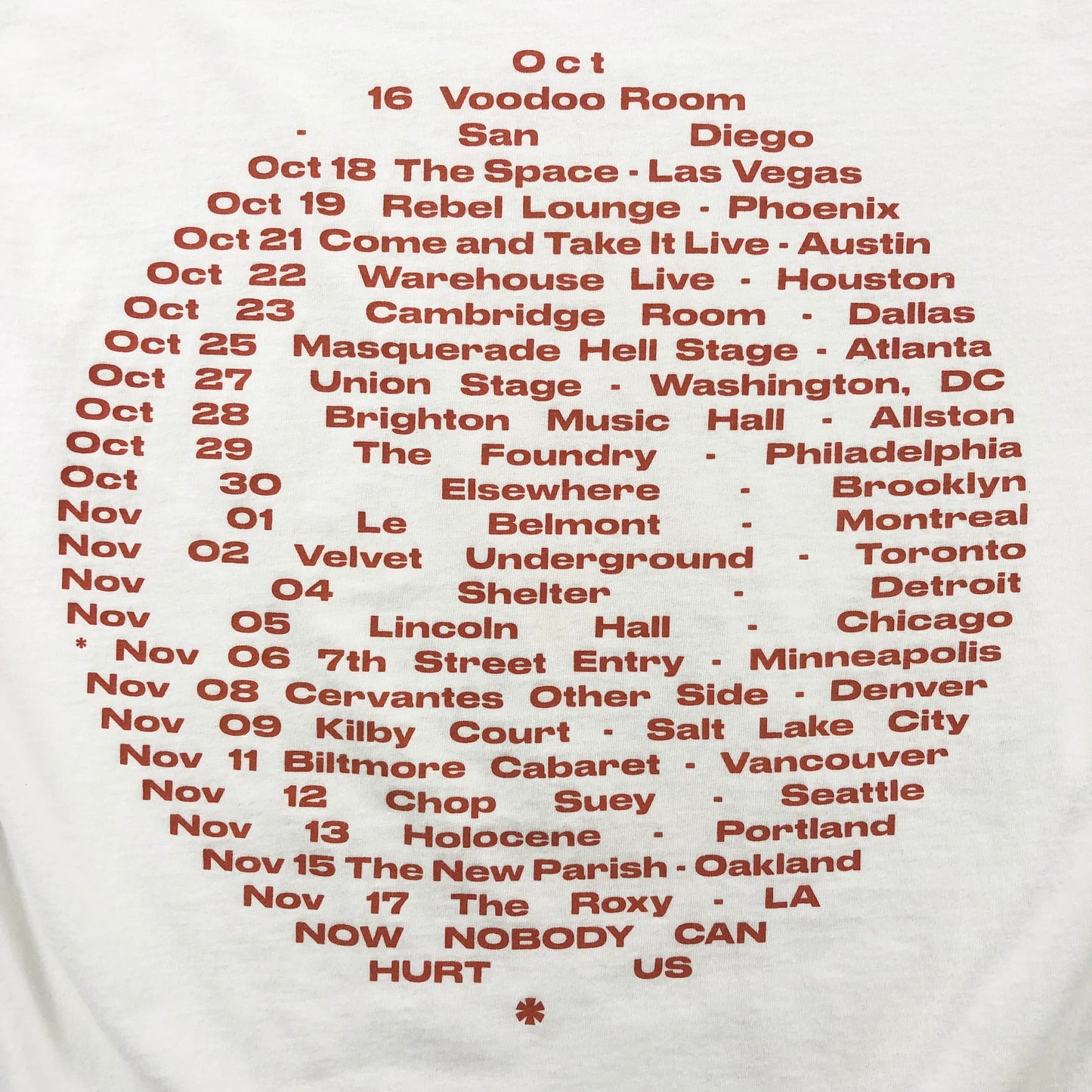 Jean Dawson Chaos Now Tour T Shirt M