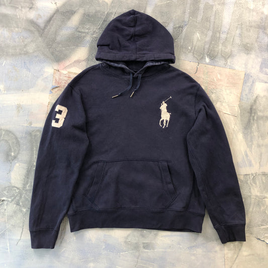 Vintage Polo Ralph Lauren Big Pony 3 Hoodie Sweatshirt L