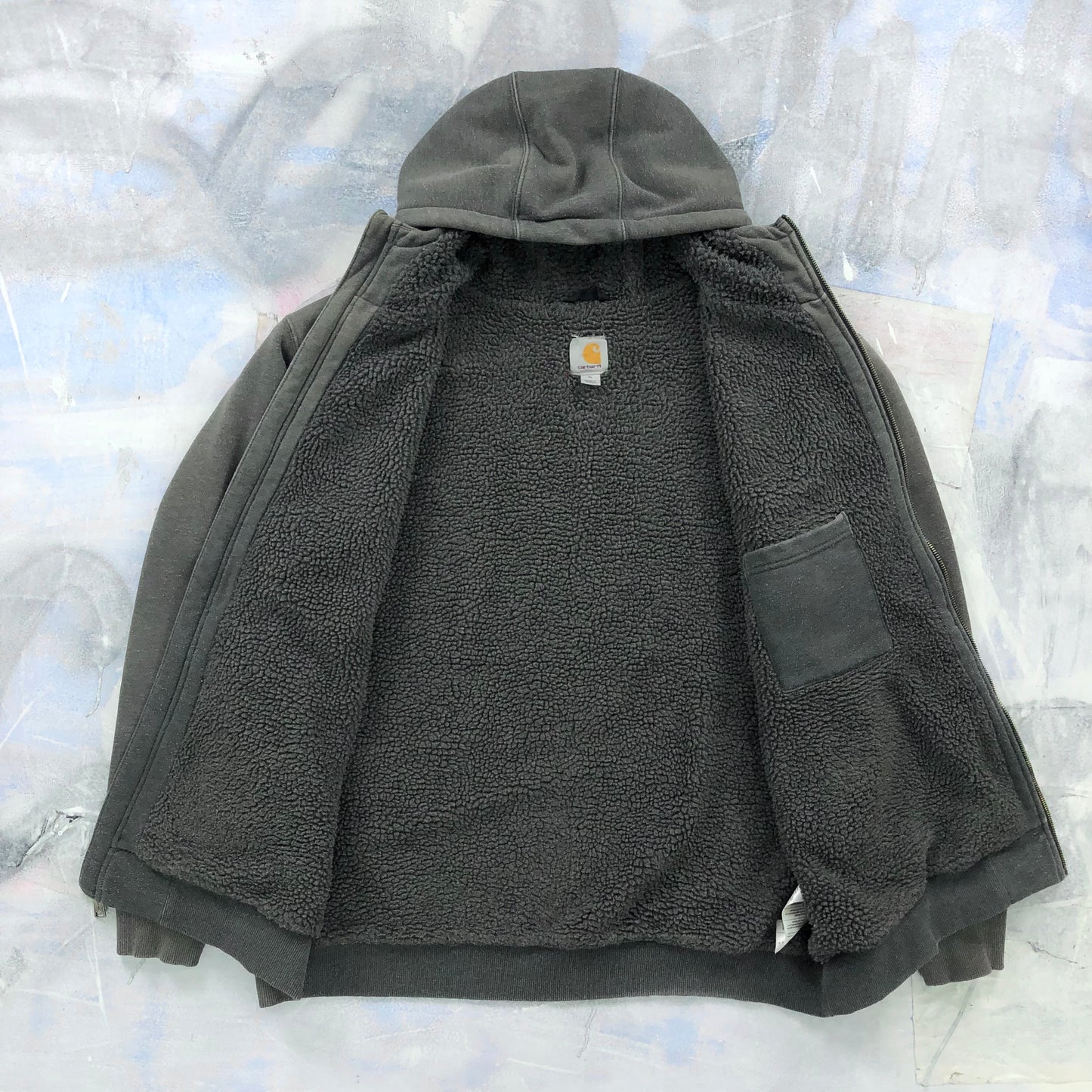 Carhartt Sherpa Lined Heavyweight Zip Hoodie Sweatshirt XL