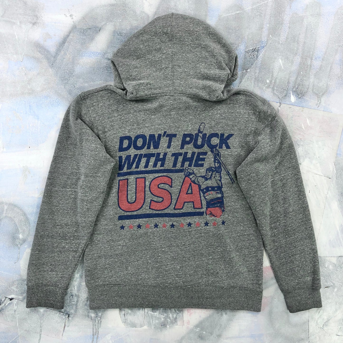 Homage USA Dont Puck With The USA Hockey Hoodie Zip Sweatshirt L