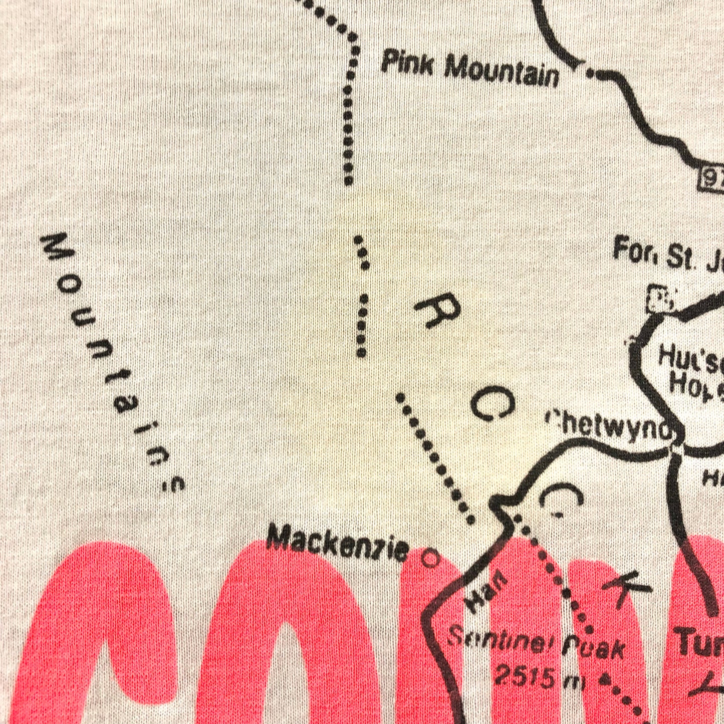 Vintage AOP Vancouver Map T Shirt L