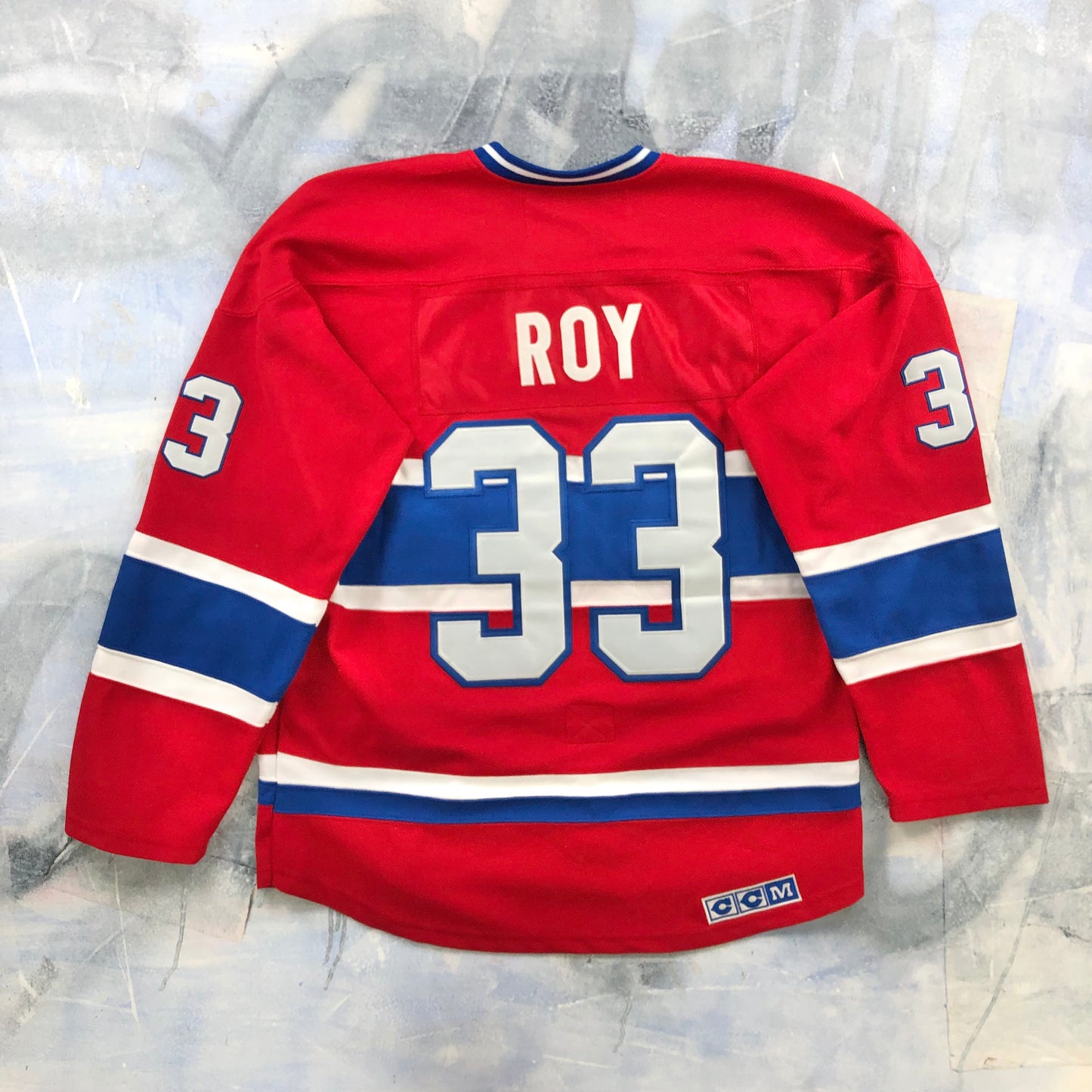 Vintage Hockey CCM NHL Montreal Canadiens Patrick Roy 33 Jersey 52