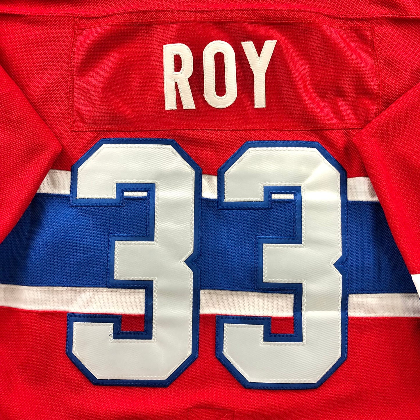 Vintage Hockey CCM NHL Montreal Canadiens Patrick Roy 33 Jersey 52