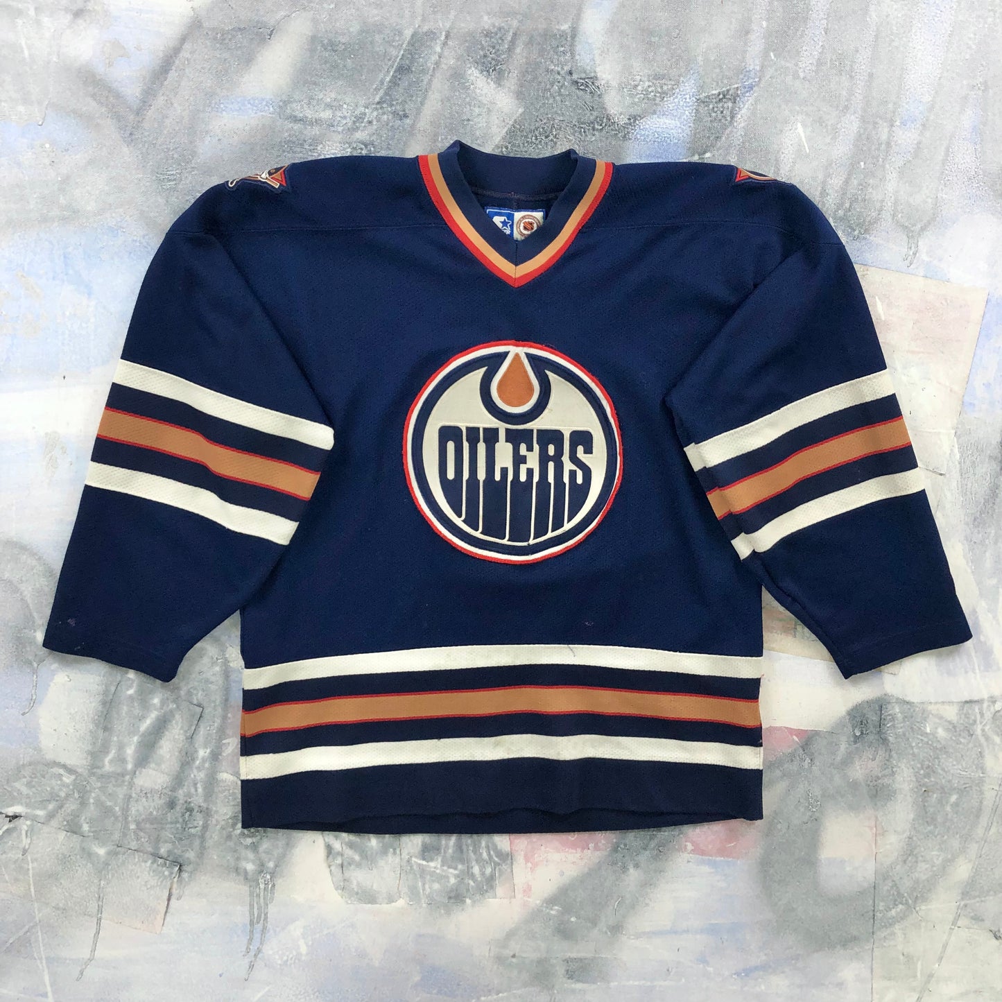 Vintage Starter NHL Edmonton Oilers Oilman Jersey L (Youth)