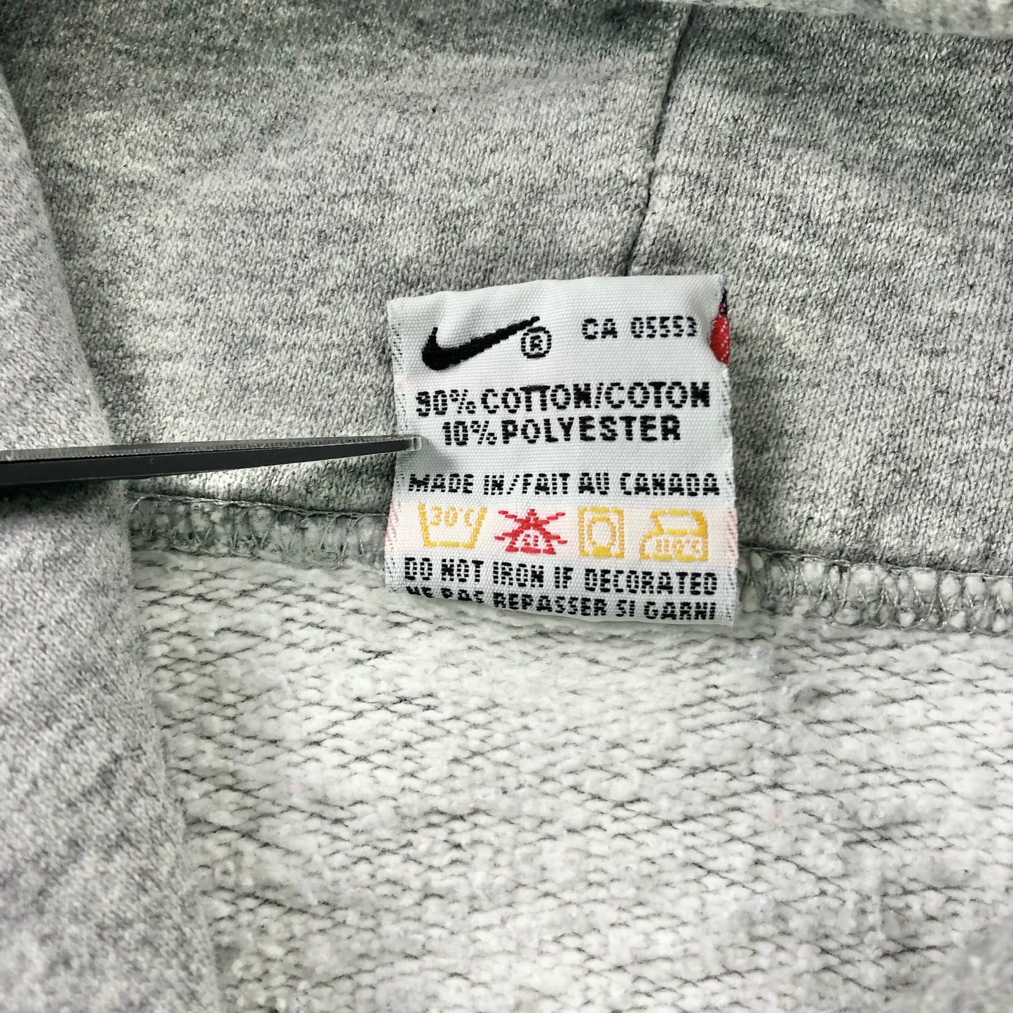 Vintage 90s Nike Center Swoosh Hoodie Sweatshirt M