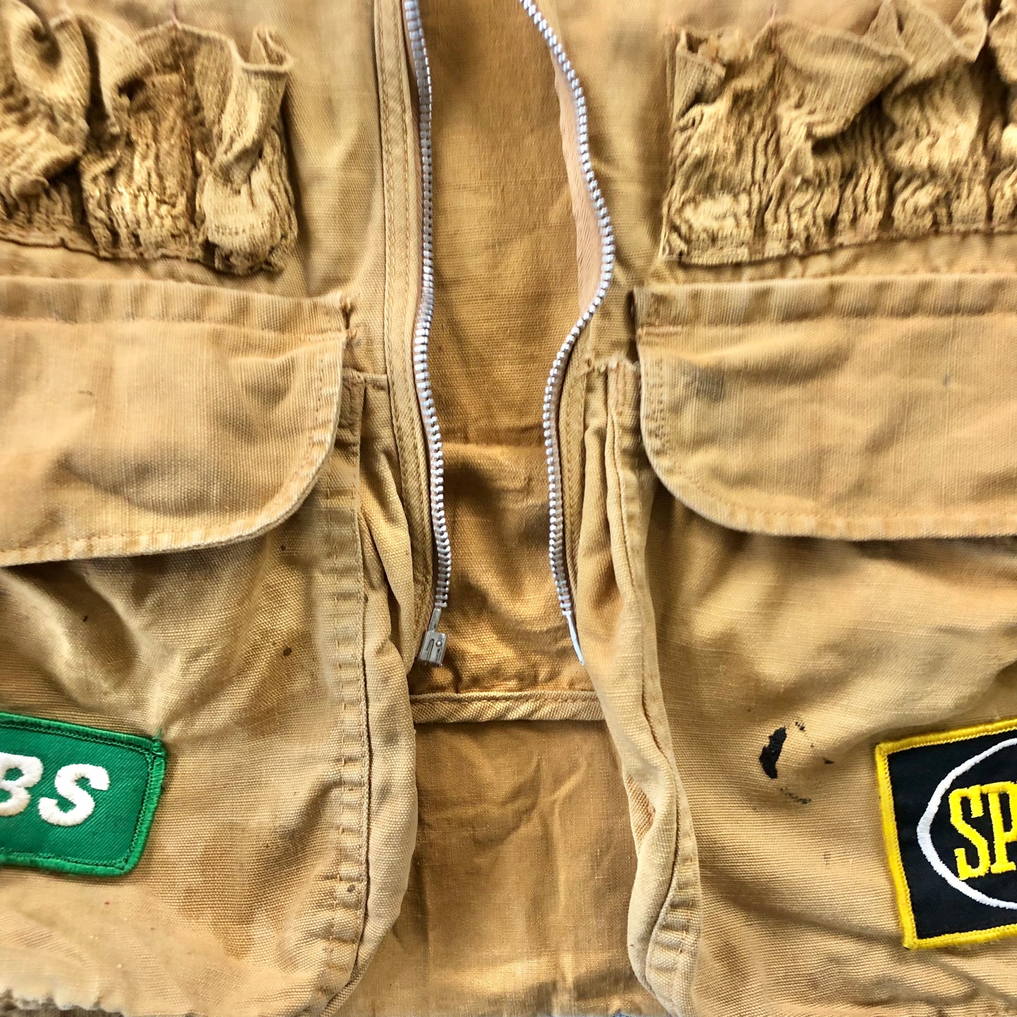 Vintage Black Sheep Hunting Clothing Custom Patch Zip Vest S