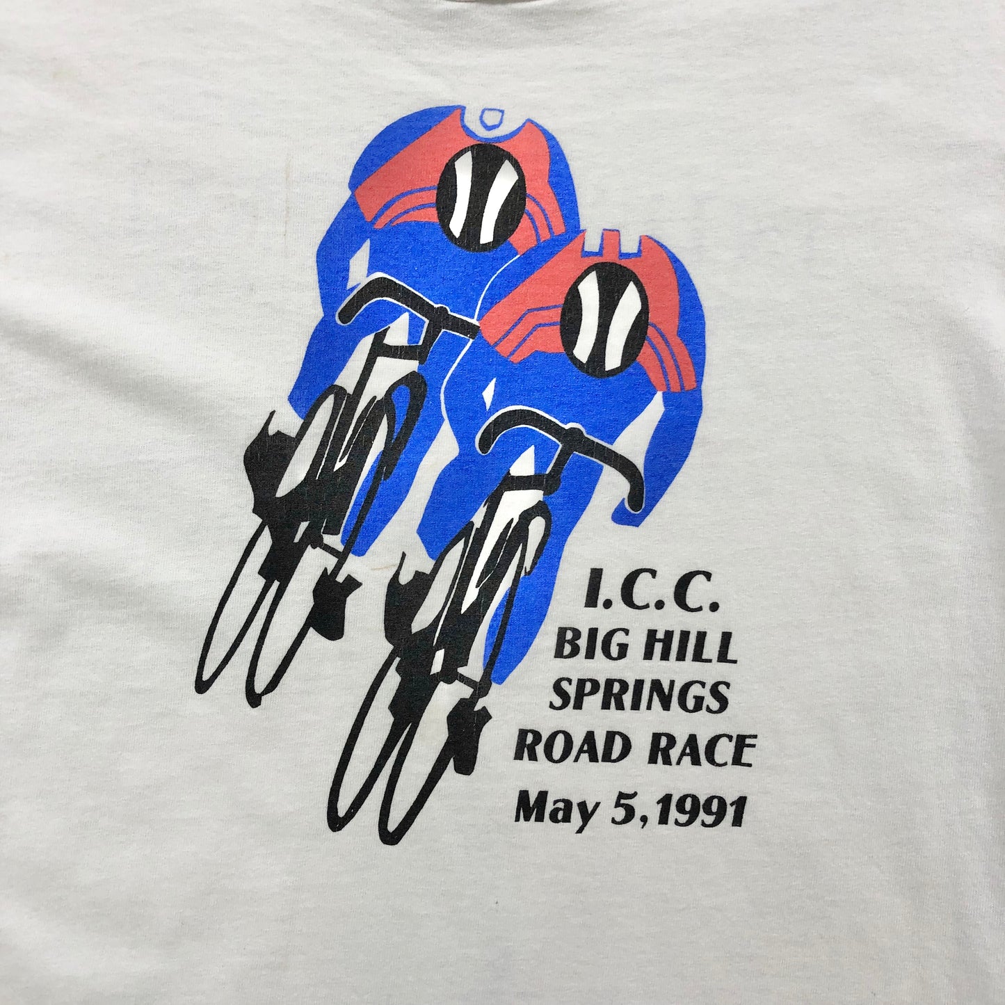 Vintage 90s International Cycling Centre Big Hill Springs Road Race T Shirt L