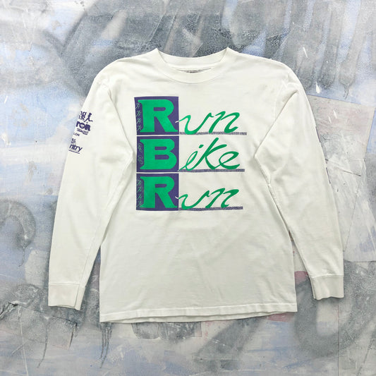 Vintage USA 90s Run Bike Run Cyclist T Shirt L