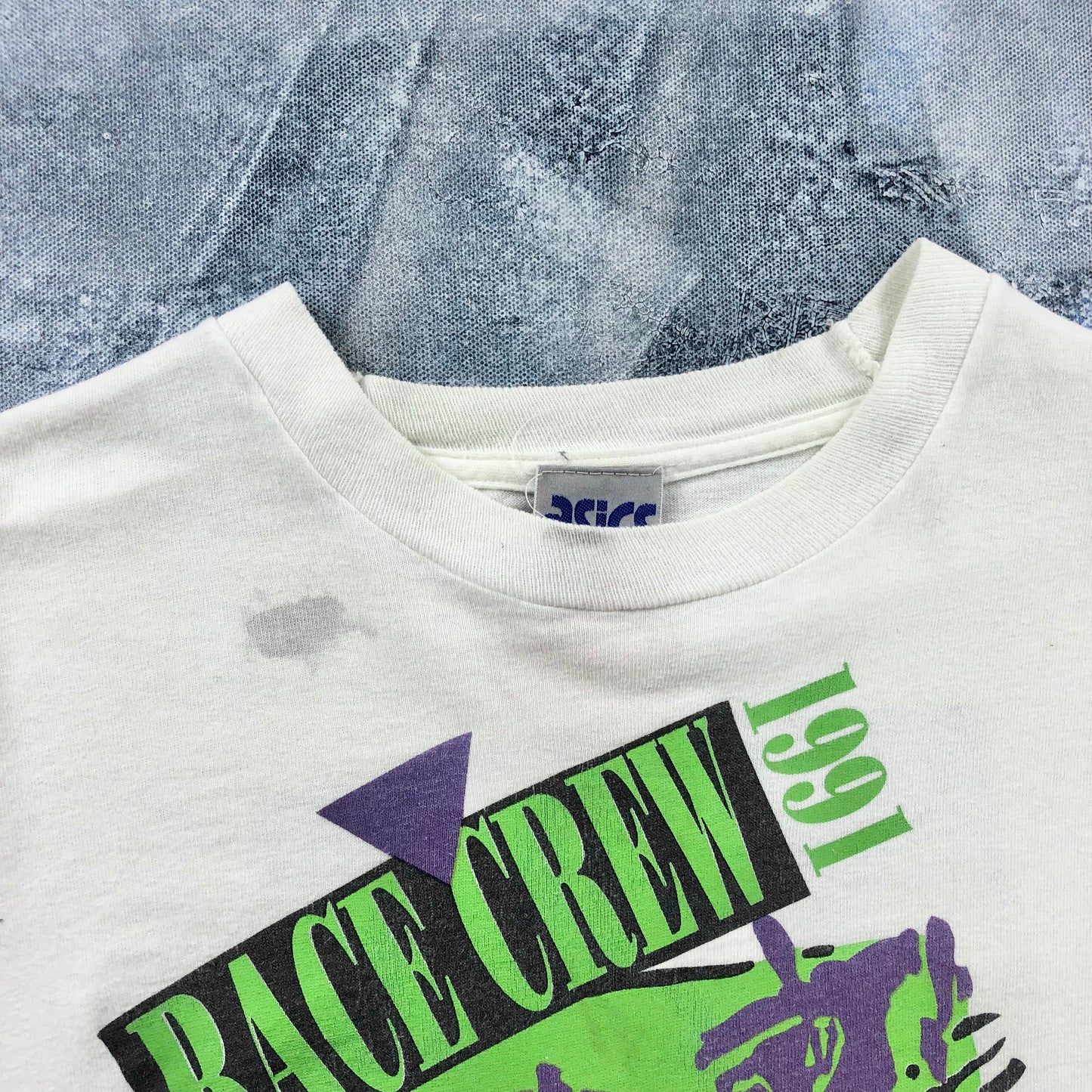 Vintage 90s Asics Race Crew Teleglobe Triatholon Series T Shirt XL