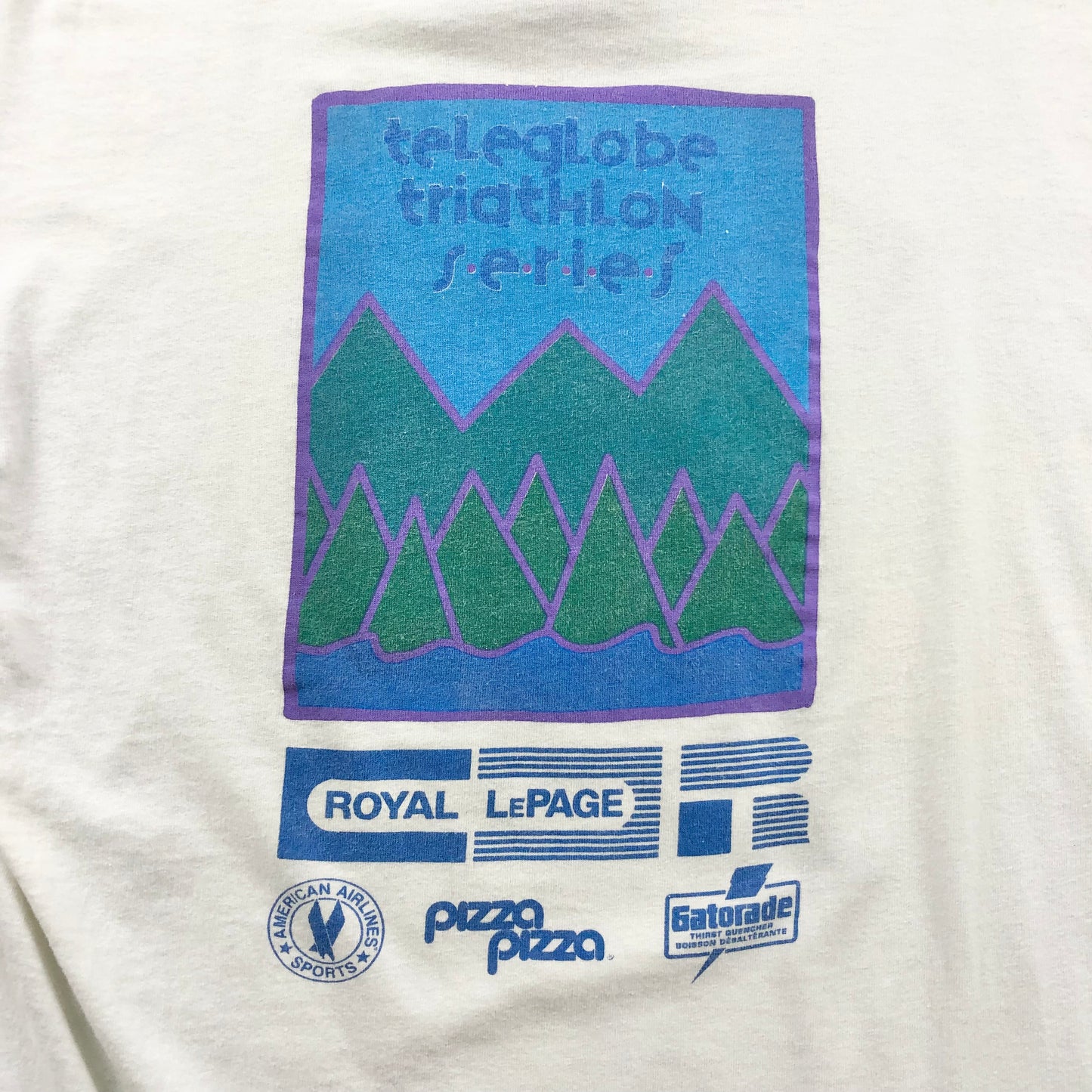 Vintage 90s Asics Race Crew Teleglobe Triatholon Series T Shirt XL