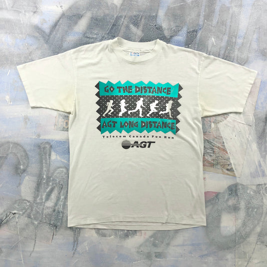 Vintage USA 80s Go The Distance AGT Long Distance Single Stitch T Shirt L