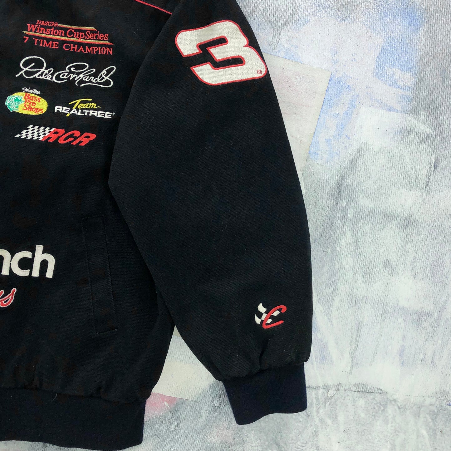 Vintage 90s Dale Earnhardt Nascar Good Wrench Racing Bomber Button Jacket XL