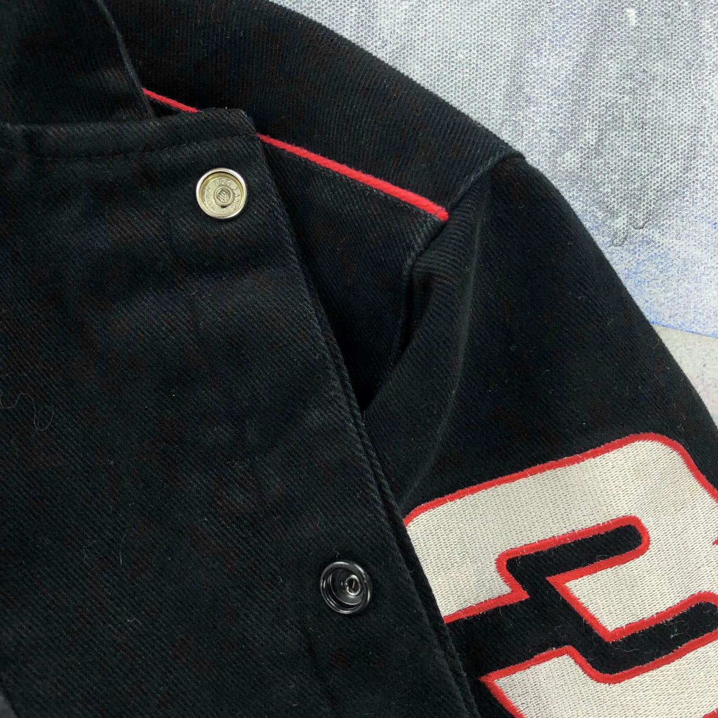 Vintage 90s Dale Earnhardt Nascar Good Wrench Racing Bomber Button Jacket XL