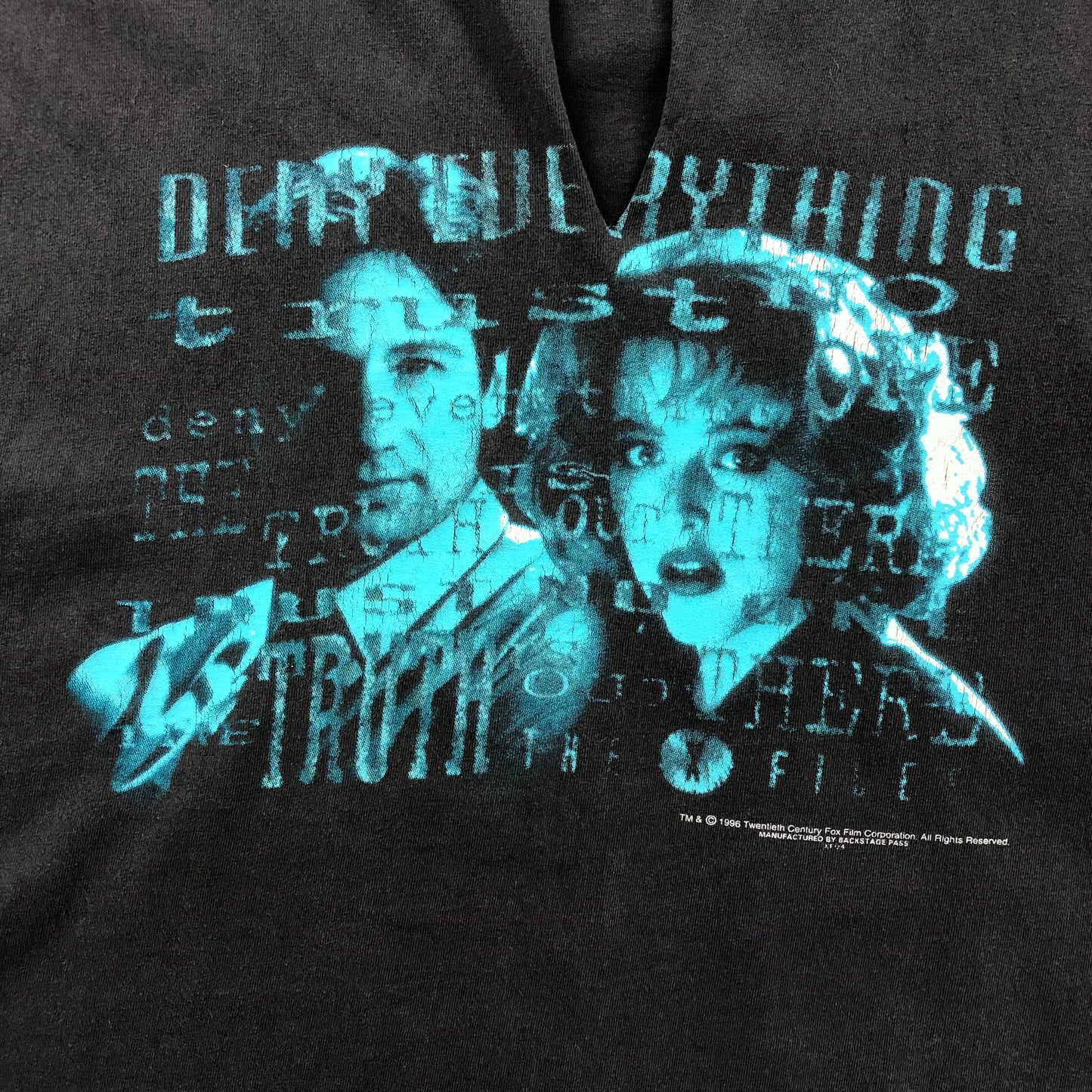 Vintage 90s The X Files Deny Everything Trust No One T Shirt XL