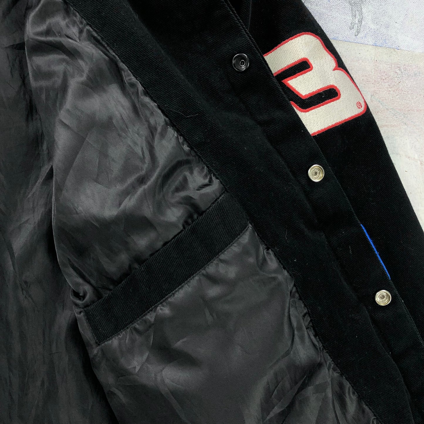 Vintage 90s Dale Earnhardt Nascar Good Wrench Racing Bomber Button Jacket XL