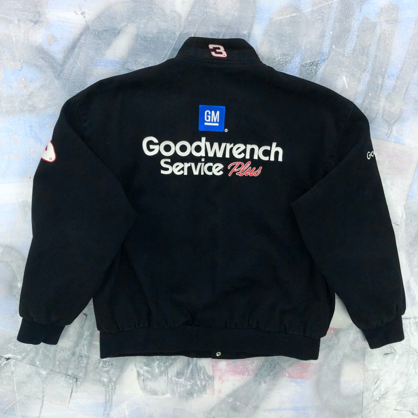 Vintage 90s Dale Earnhardt Nascar Good Wrench Racing Bomber Button Jacket XL