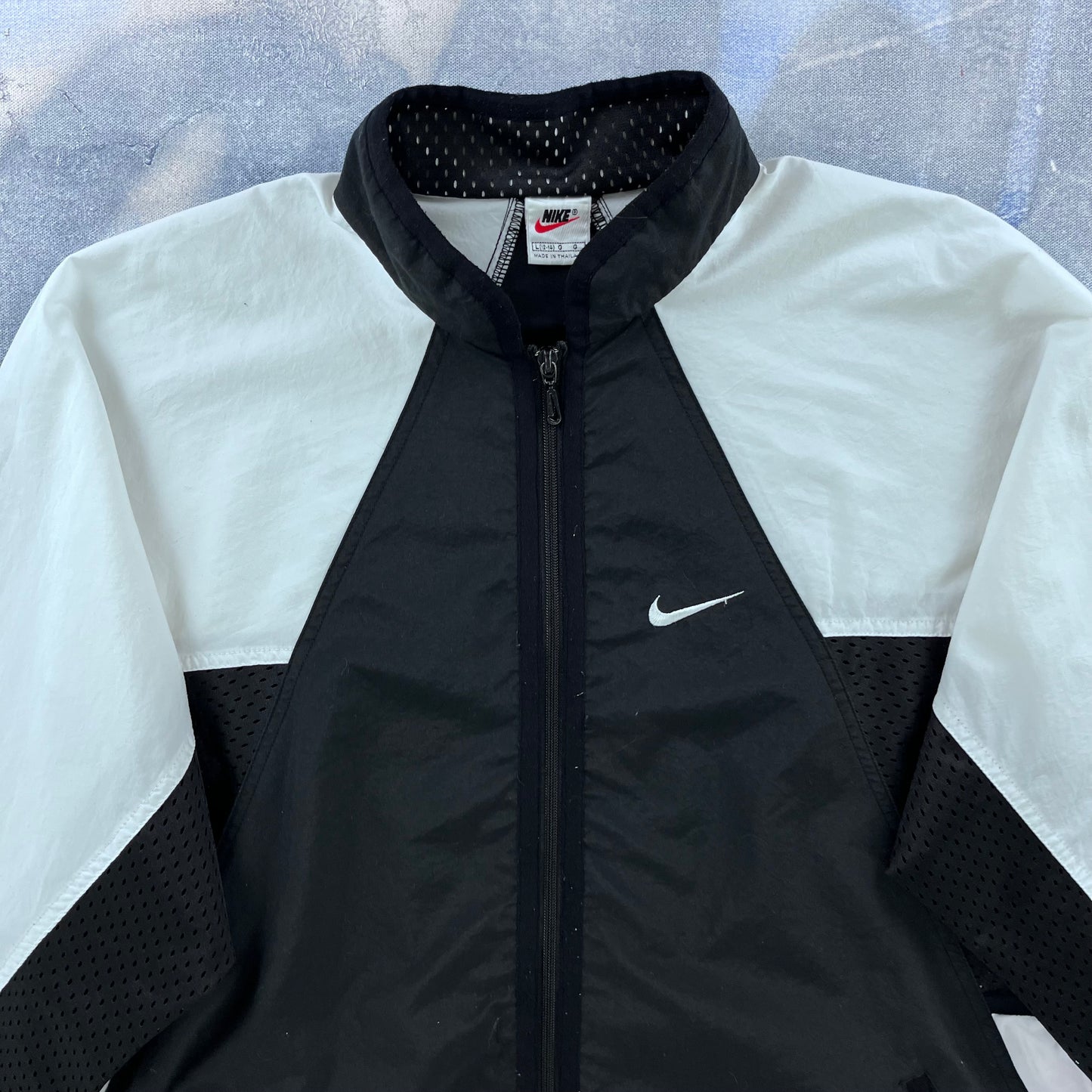 Vintage 90s Nike Swoosh Windbreaker Zip Jacket L