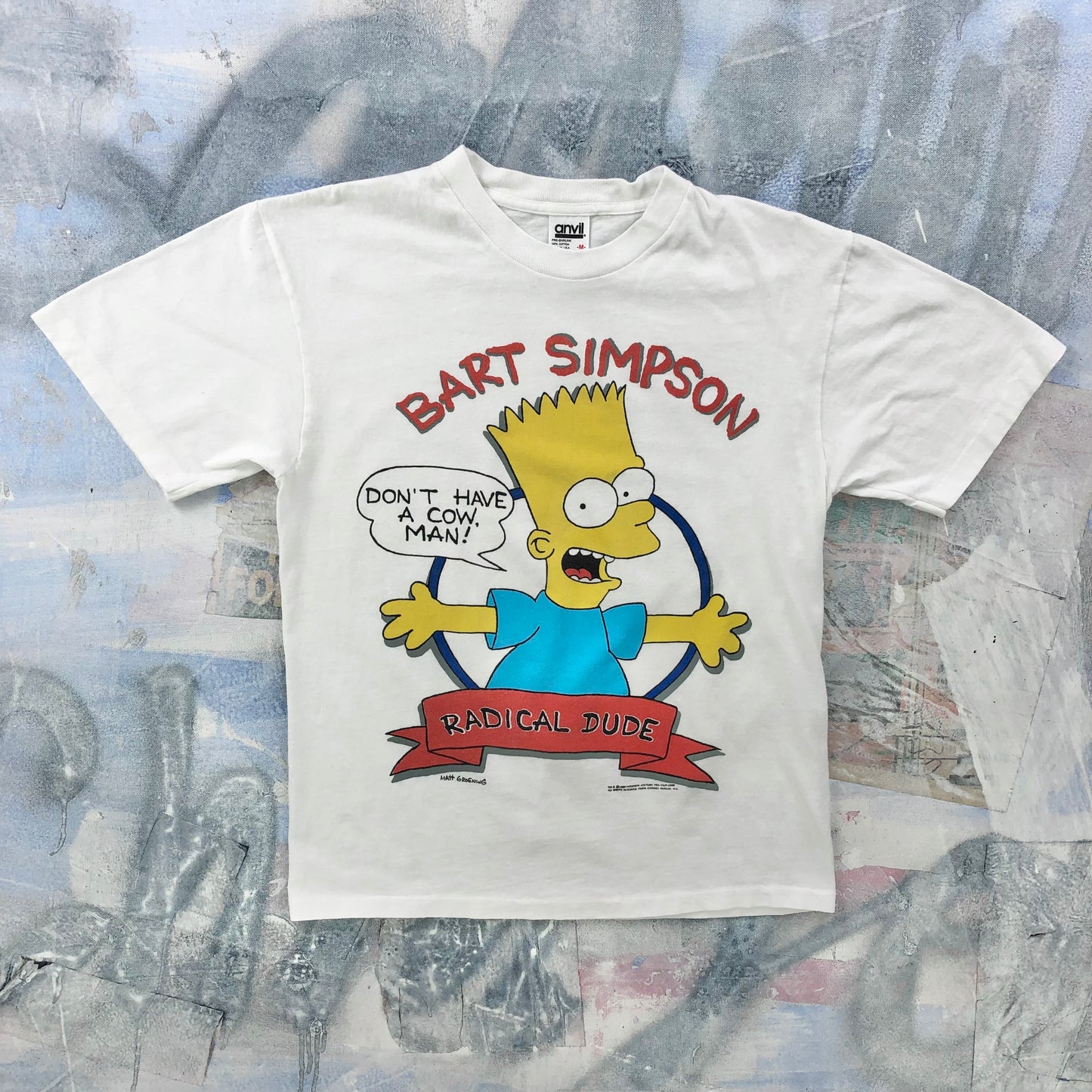 Vintage 90s USA Bart Simpson Dont Have A Cow Man T Shirt M