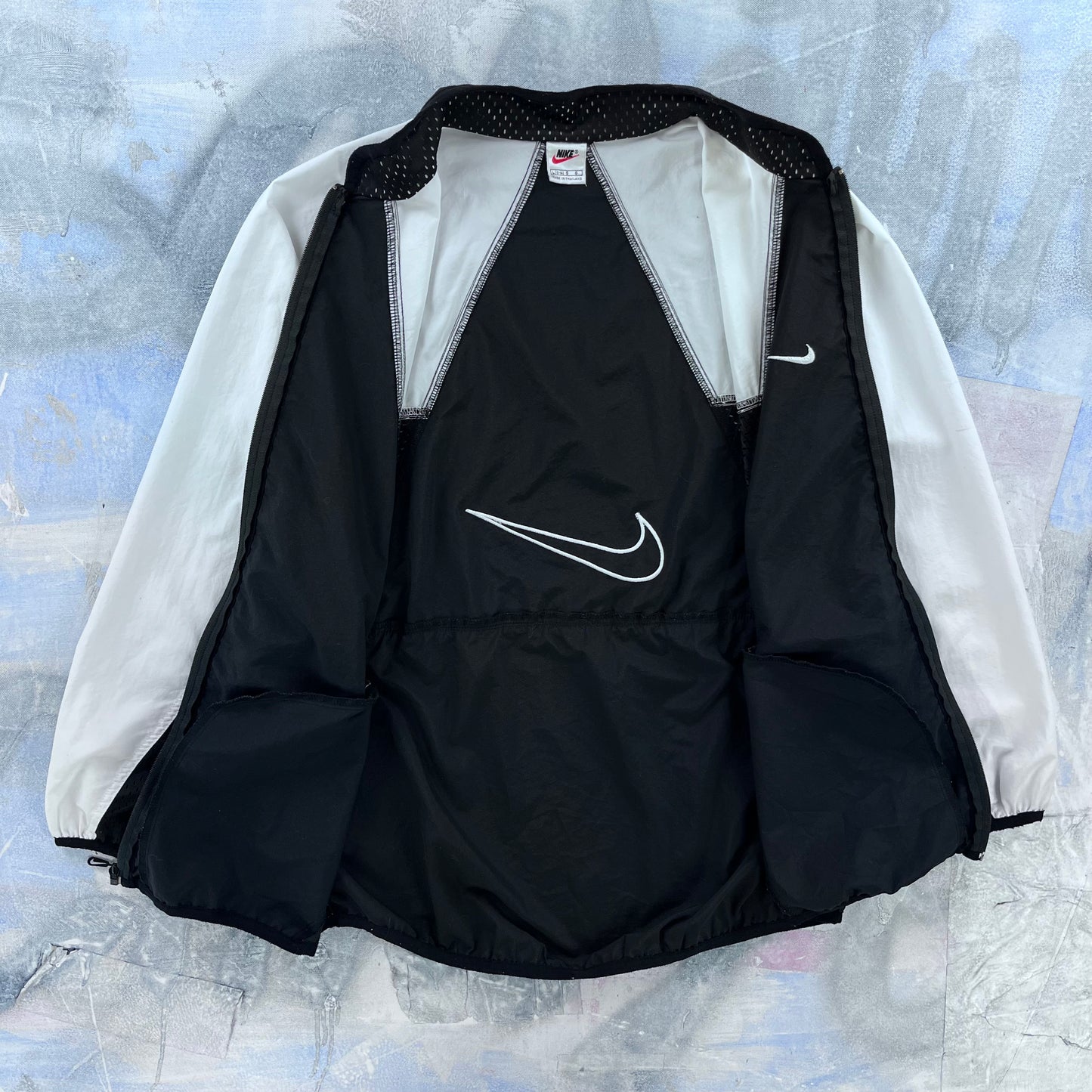 Vintage 90s Nike Swoosh Windbreaker Zip Jacket L