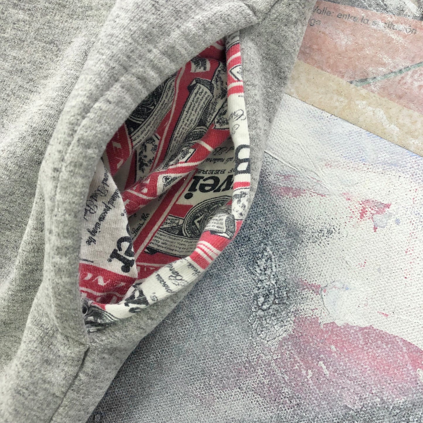 Vintage 90s Budweiser AOP Hoodie Sweatshirt L