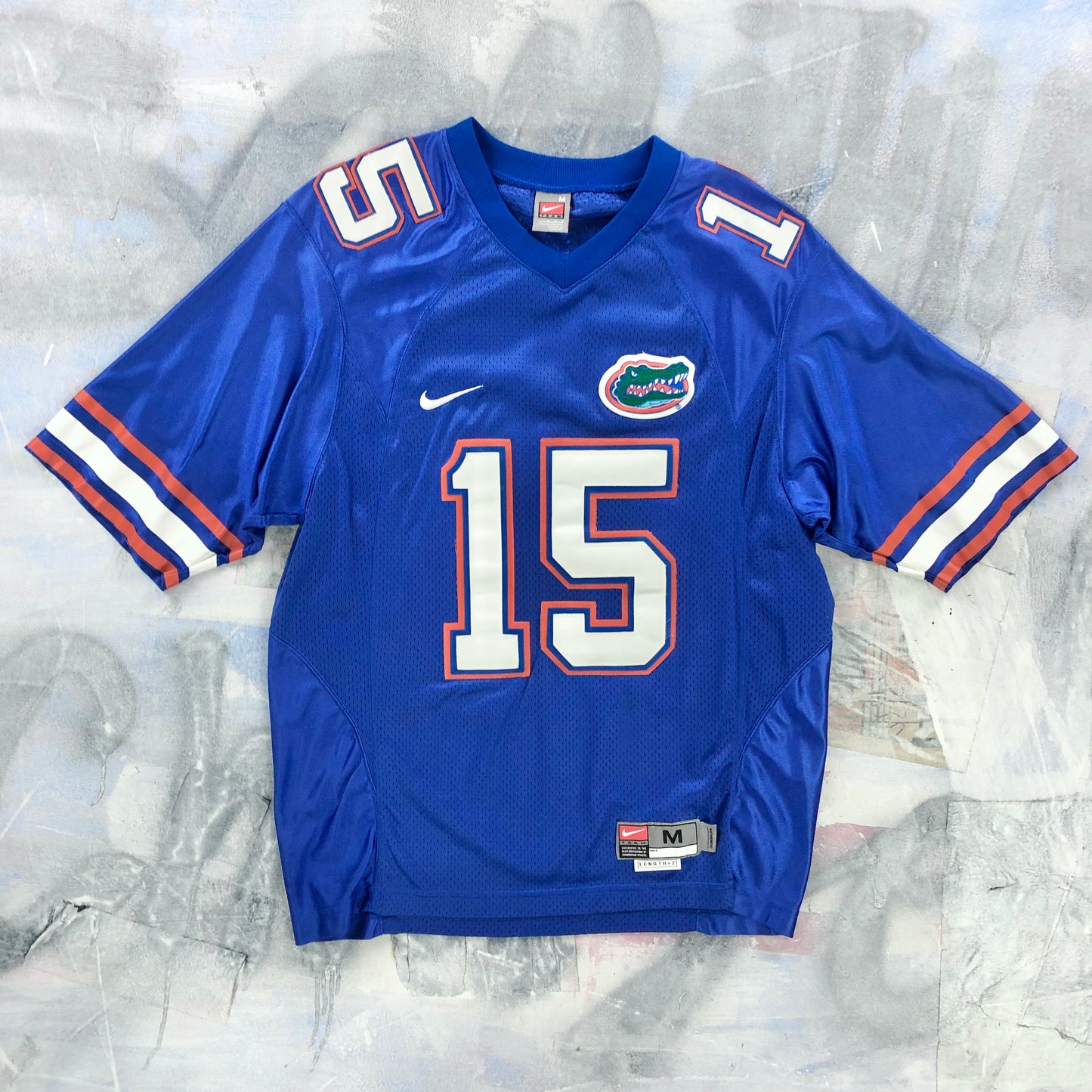 Vintage Nike Team The University Of Florida Gators Football Tim Tebow Jersey 15 M
