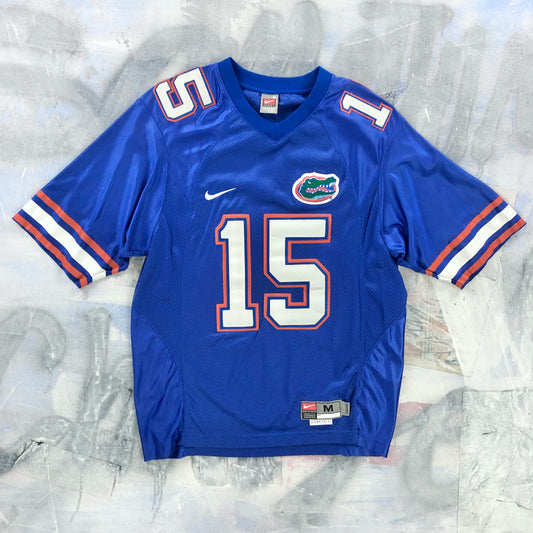 Vintage Nike Team The University Of Florida Gators Football Tim Tebow Jersey 15 M