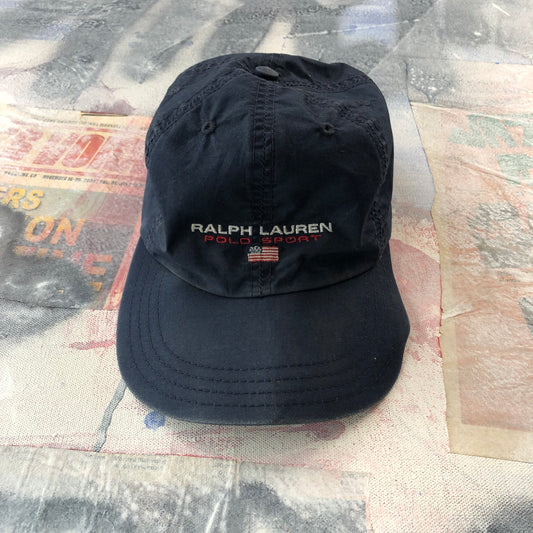 Vintage Ralph Lauren Polo Sport USA Snapback Elastic Hat