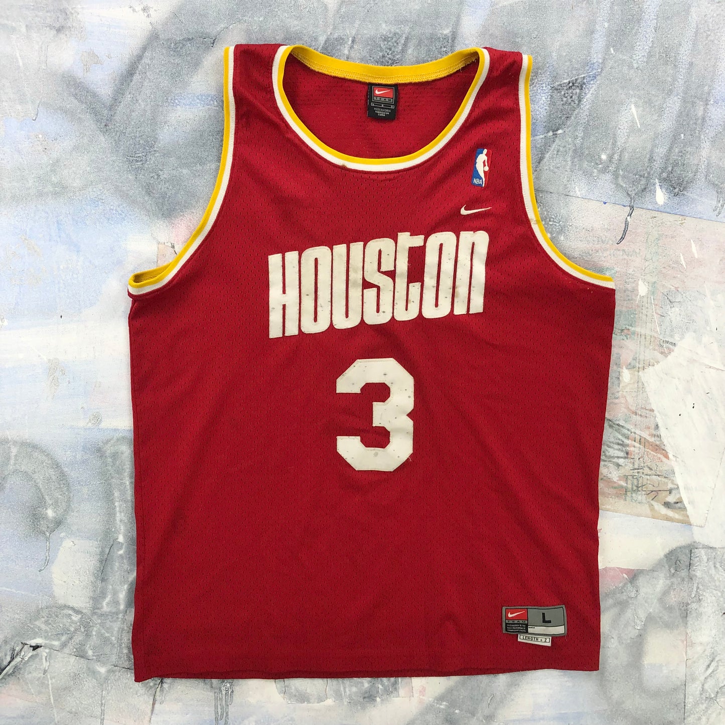 Vintage Nike Team NBA Huston Rockets Steve Francis 3 Jersey L