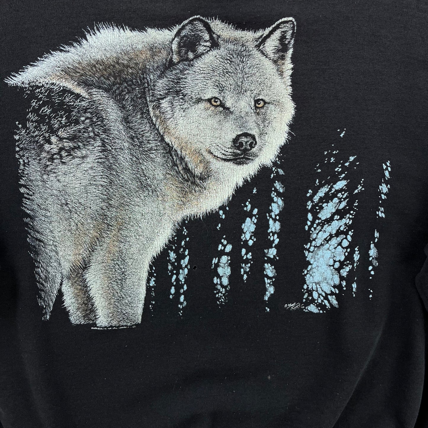 Vintage 90s Lone Wolf Crewneck Sweatshirt XL