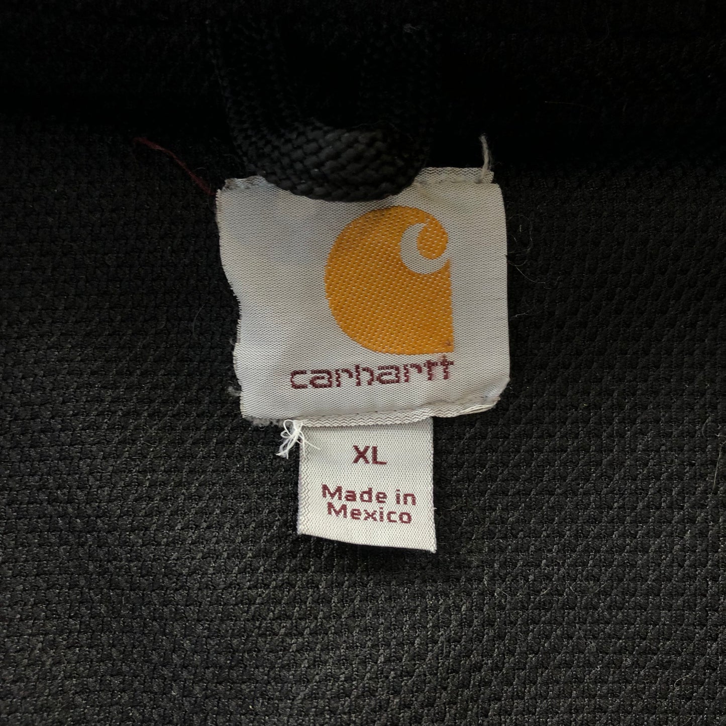 Vintage Carhartt Sun Faded Thermal Lined Full Zip Hoodie Sweatshirt XL