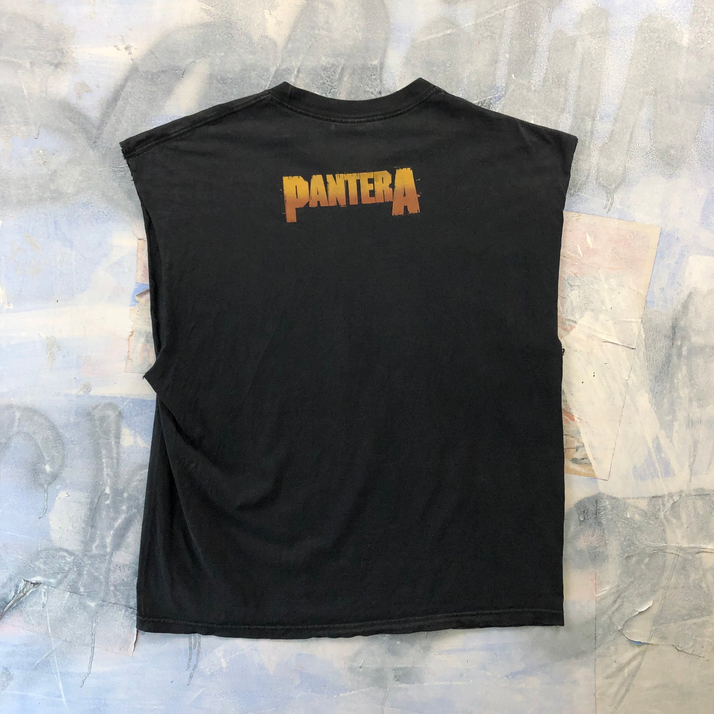 Vintage Pantera Dont Mess With Me Texas Custom Sleeve Cut Off T Shirt XXL