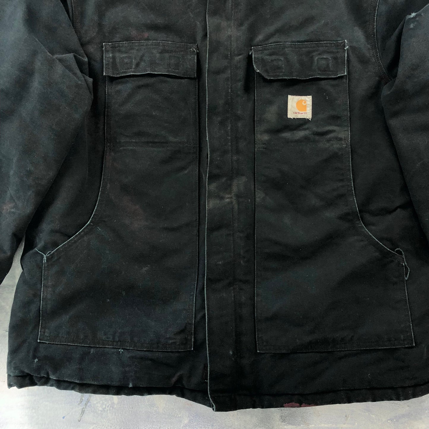 Vintage Carhartt C03 Corduroy Collar Workwear Zip Jacket XL