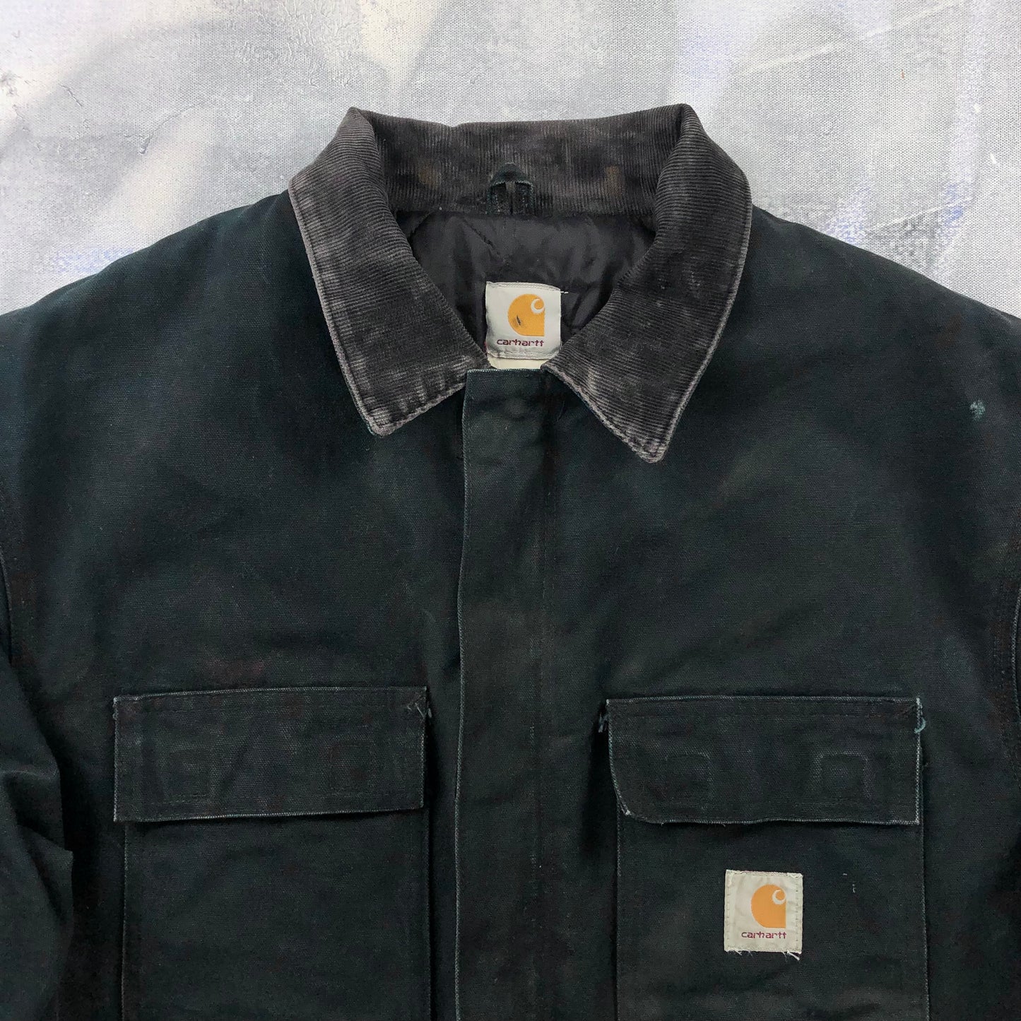 Vintage Carhartt C03 Corduroy Collar Workwear Zip Jacket XL