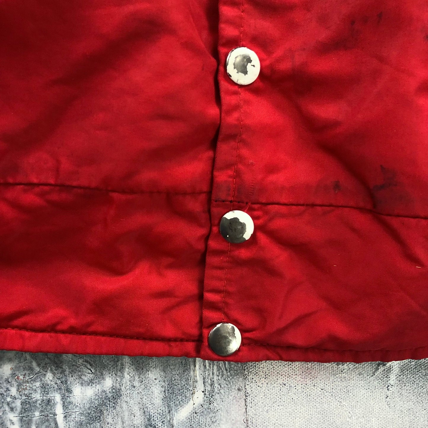 Vintage Chinook Auto Racing Association Lethbridge Alberta Blanket Lined Satin Bomber Button Jacket L