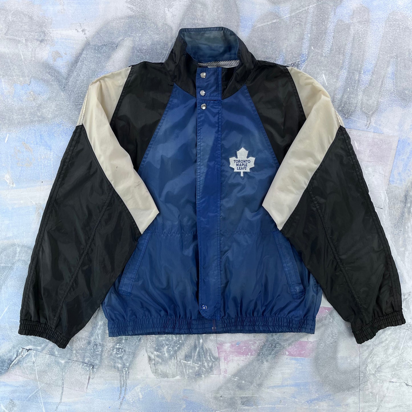 Vintage 90s NHL Toronto Maple Leafs Windbreaker Zip Jacket M