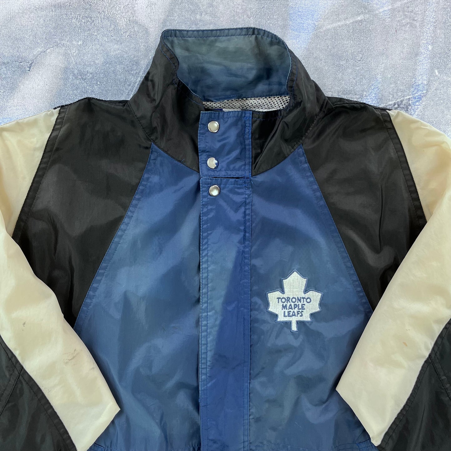 Vintage 90s NHL Toronto Maple Leafs Windbreaker Zip Jacket M