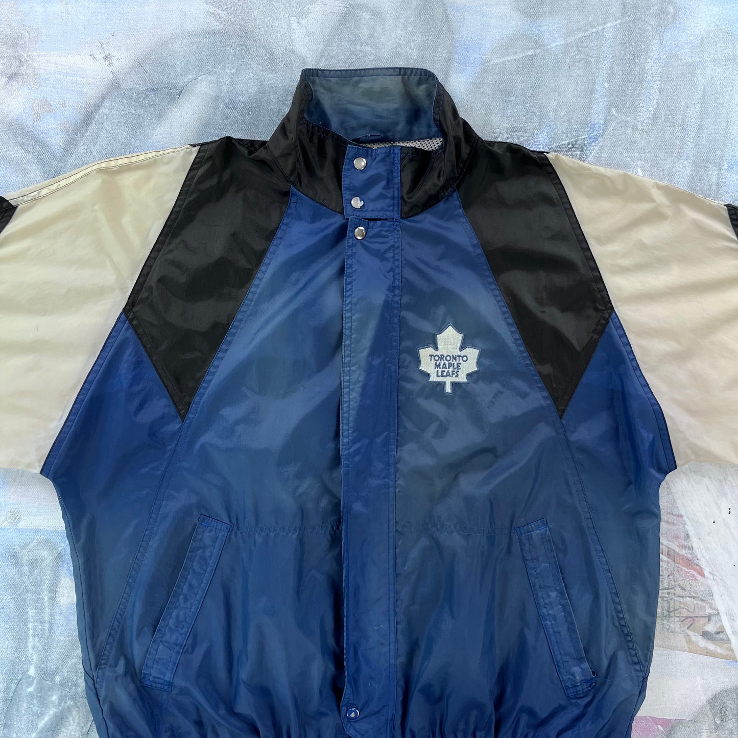 Vintage 90s NHL Toronto Maple Leafs Windbreaker Zip Jacket M