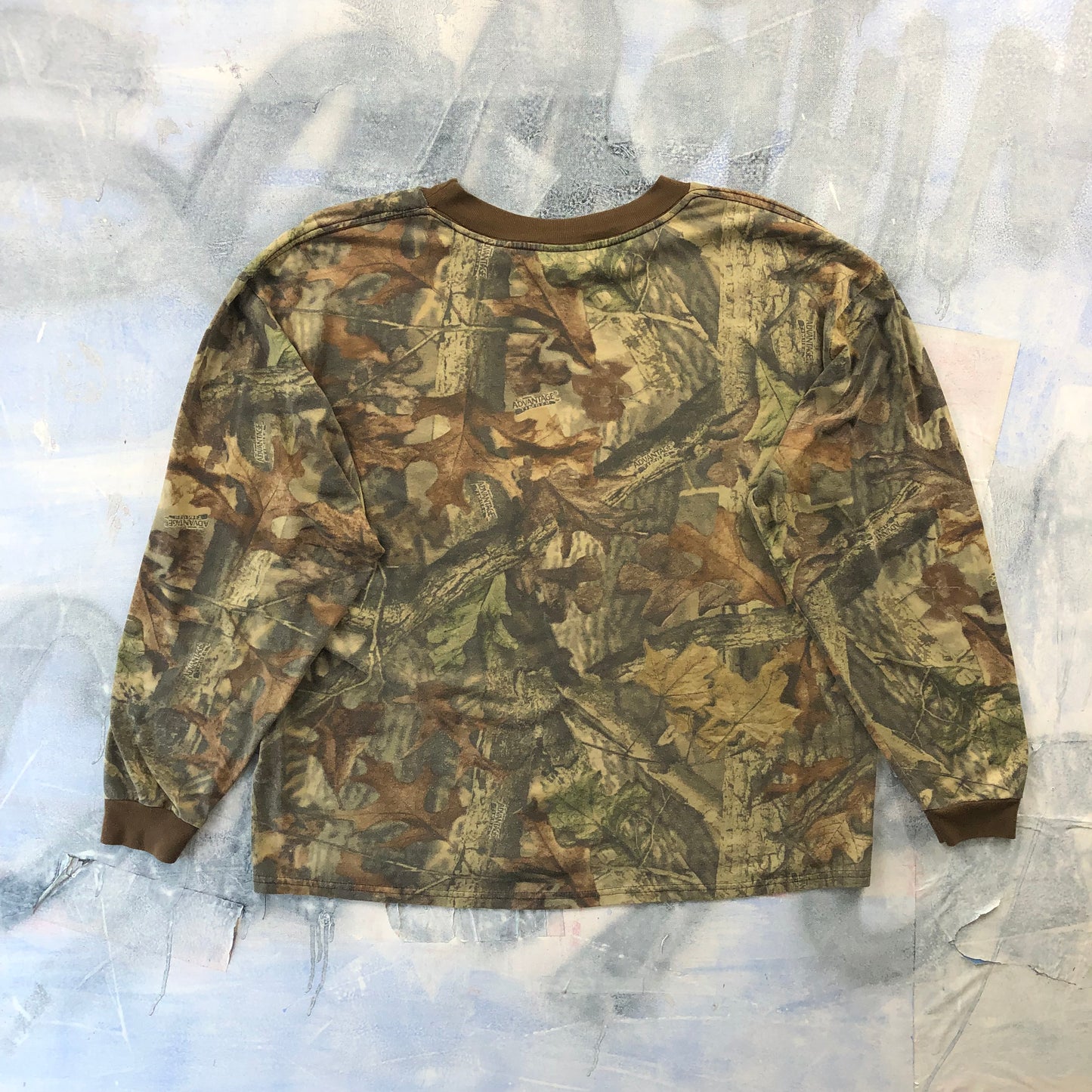 Vintage Liberty Real Tree Ringer Long Sleeve Chest Pocket T Shirt XXL